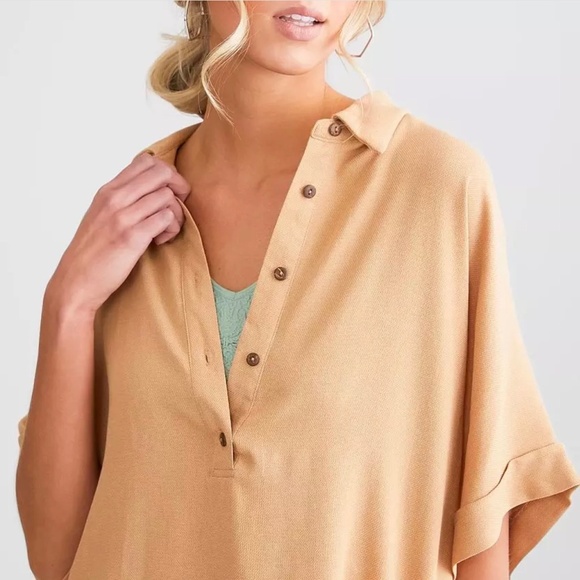 HYFVE Women's Oversized Dolman Henley - Picture 3 of 3